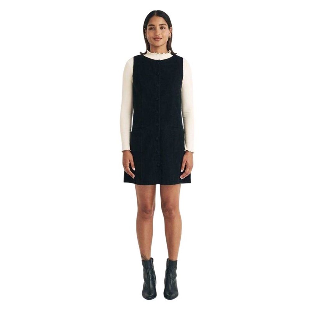 Nobody's Child Womens/Ladies Corduroy Mini Dress / Black